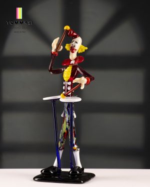 AC/M/TA Pagliaccio Artistico -Musicisti- Tamburi Murano Glass Art