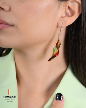 SP73 Colorful spiral earrings