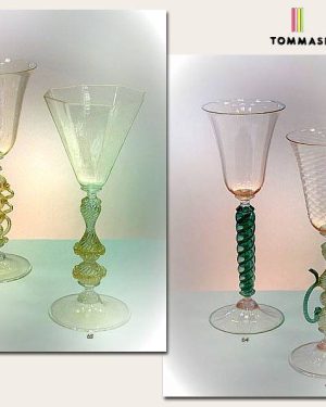 SERVIZIO DI CALICI IN VETRO DI MURANO
