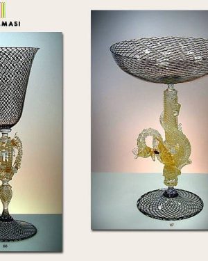 SERVIZIO DI CALICI IN VETRO DI MURANO