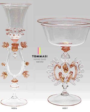 Antique Vases - Museum Reproduction Signed Tommasi Murano Glass
