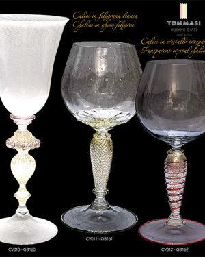 CRISTALLI DA COLLEZIONE Calice in cristallo e filigrana trasparente