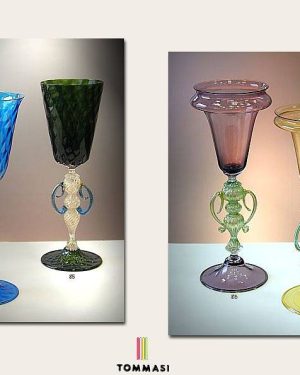MURANO GLASS GOBLET SET