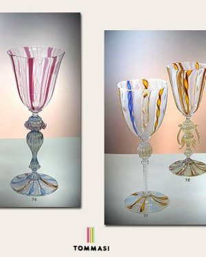 MURANO GLASS GOBLET SET