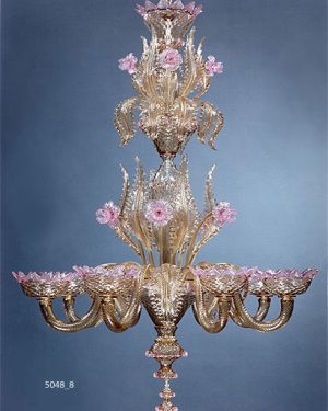 MURANO GLASS CHANDELIER 8 LIGHTS