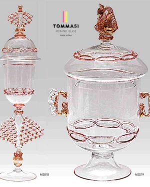 Reproduction signed and guaranteed by Tommasi Murano Glass
