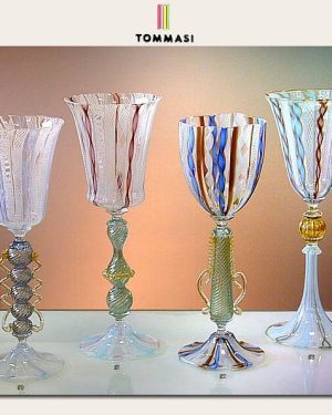 MURANO GLASS GOBLET SET